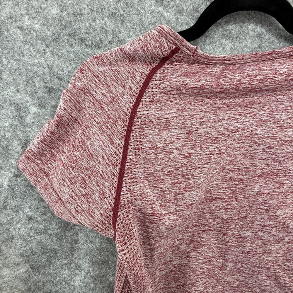 PINK Seamless Activewear Womens Workout cropped tee Wine Red size XL Stretch - Picture 11 of 12